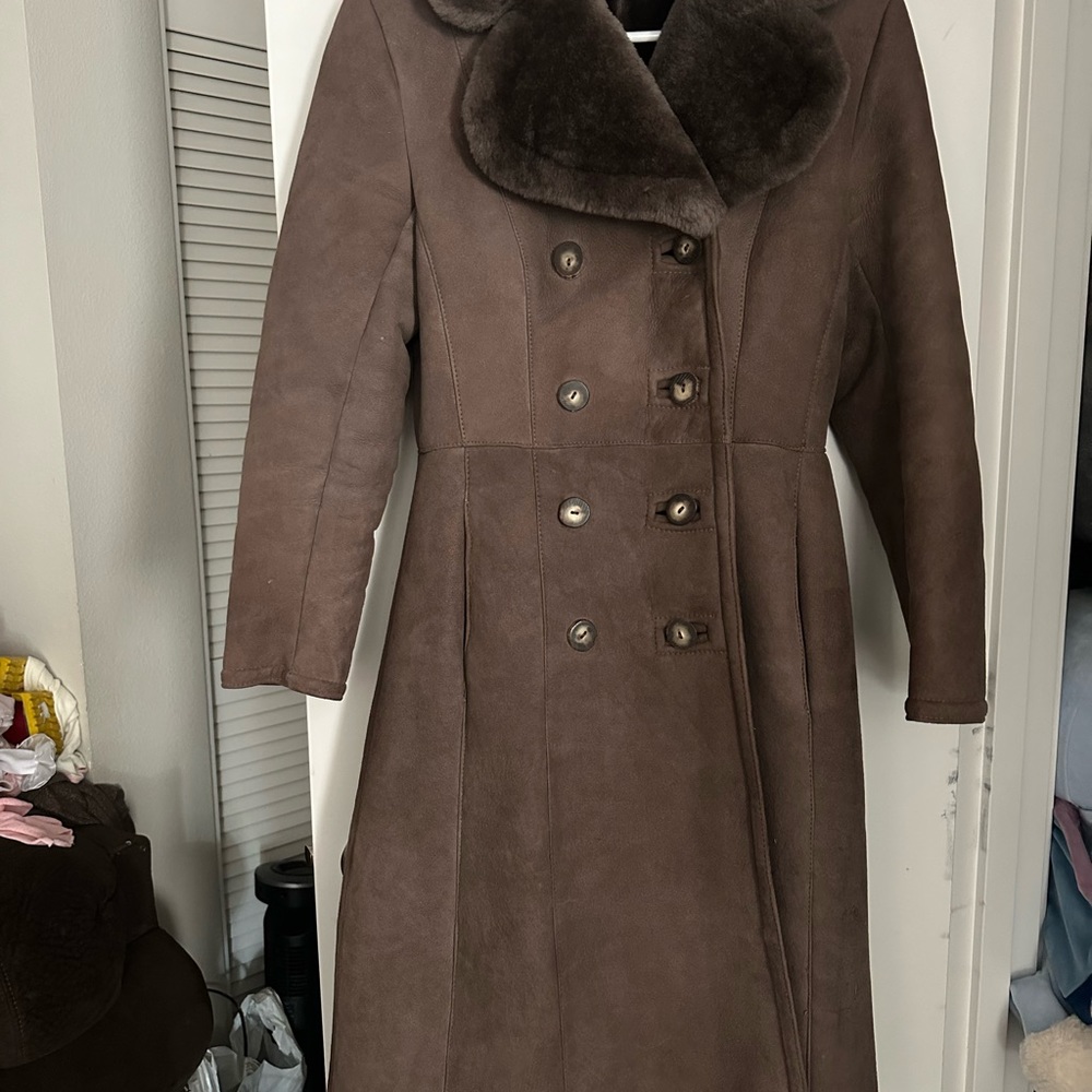 Brown long coat small - Picture 3 of 9